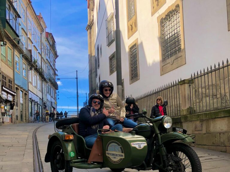 Morning Tour Porto - Sidecar Tour: Firstly, you will be picked up at your accommodations and we’ll explore the city until lunch time. The rhythm is slow-paced with a lot of conversation, historical facts and curiosities, lots of stops for photos and to enjoy the views.